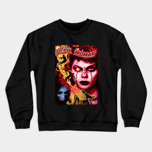 Devil Woman Crewneck Sweatshirt by Daily Detour